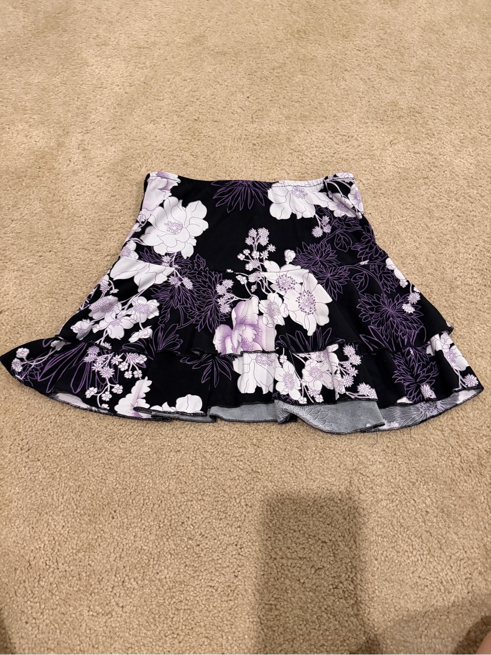 PS Perception Y2K Floral Ruffle Mini Skirt Fairy Whimsigoth
